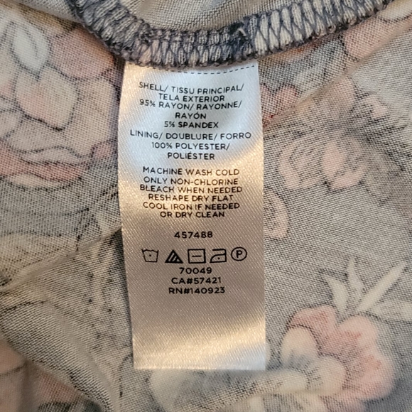 Loft dress floral sleeveless open back full skirt - Picture 6 of 10